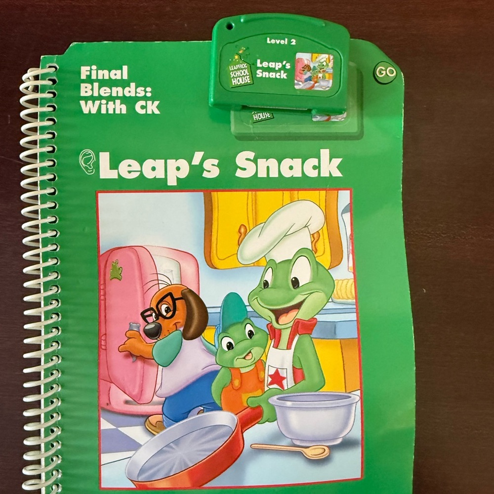 Used Leap Frog Level 2 Leaps Snack Book With Game, Not Tested